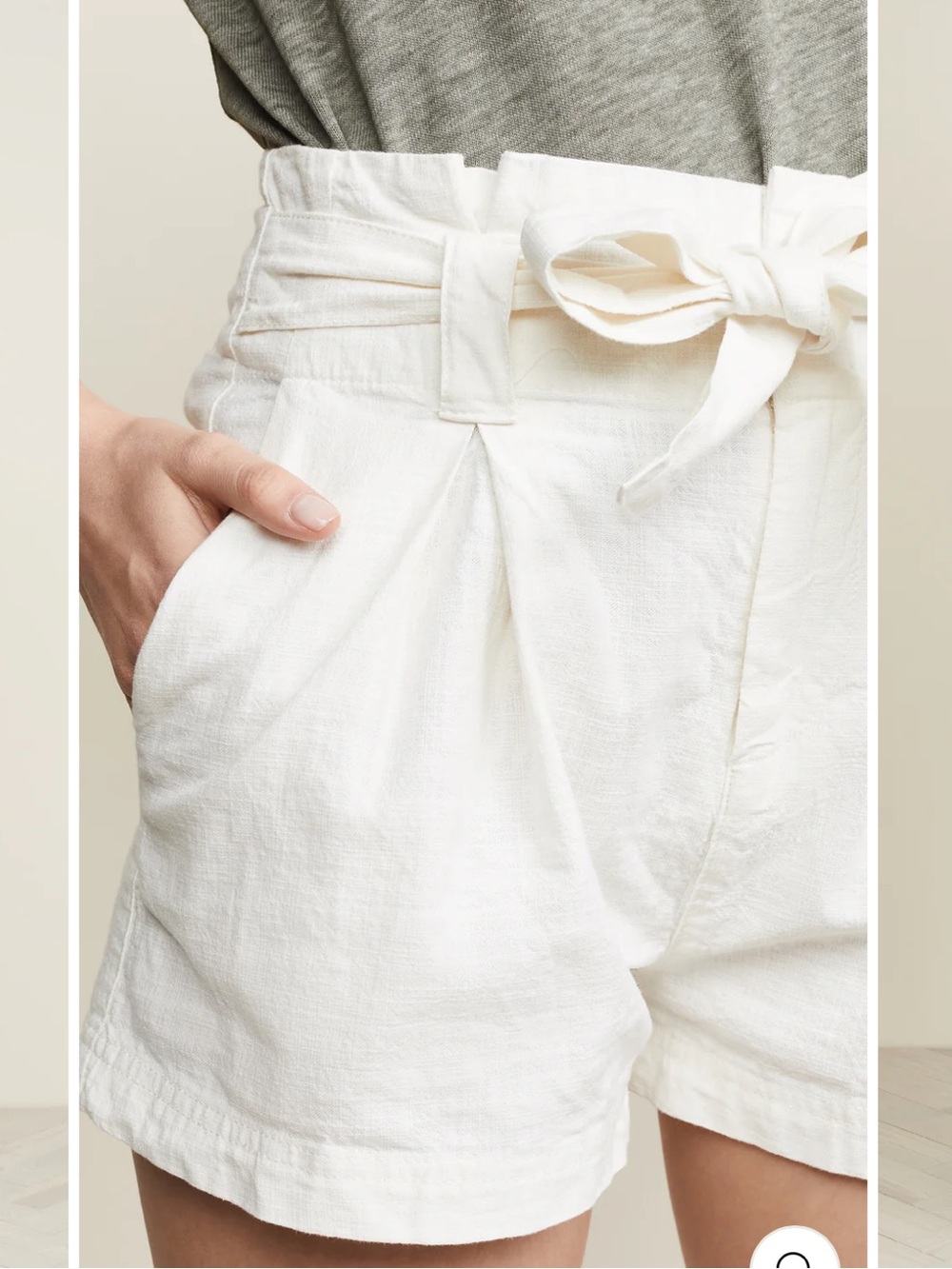 Free People Everywhere You Go Shorts Cream